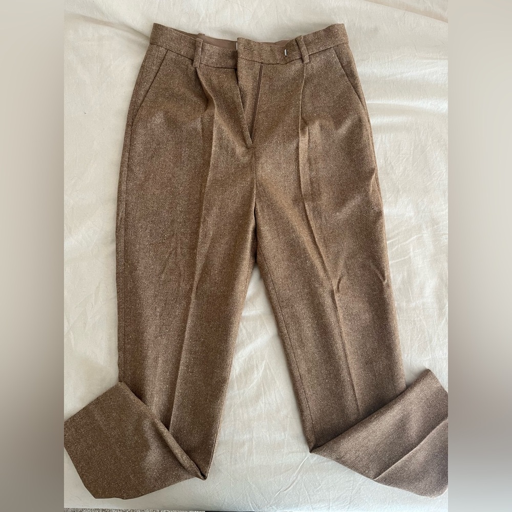NWOT High waist tweed pants Size 36/4 - Picture 6 of 8